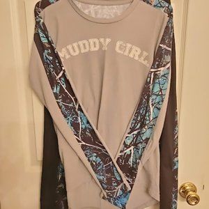 3 pieces in this set Muddy Girl camo, lounge wear, workout